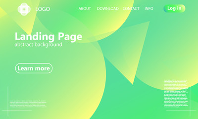 Website landing page. Geometric background.