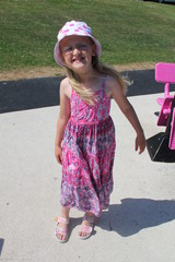 little girl in a dress