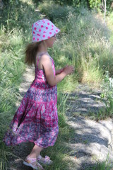 Little girl in the forest