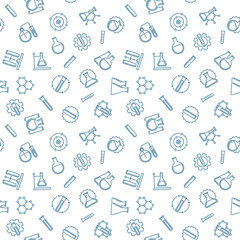 Vector Chemical seamless pattern or background in outline style
