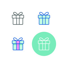 Modern Gift Icons for electronic commerce store shopping business internet company with high end look