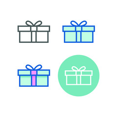 Modern Gift Icons for electronic commerce store shopping business internet company with high end look