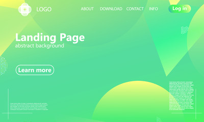 Website landing page. Geometric background.