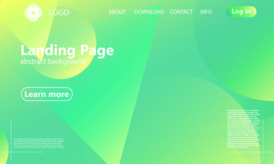 Website landing page. Geometric background.