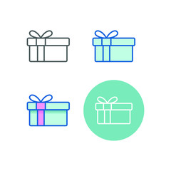 Modern Gift Icons for electronic commerce store shopping business internet company with high end look