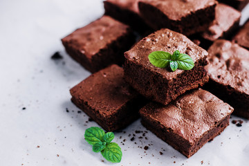 Chocolate Brownie Cake close up