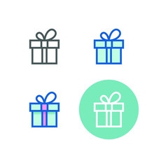 Modern Gift Icons for electronic commerce store shopping business internet company with high end look