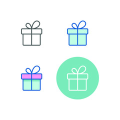 Modern Gift Icons for electronic commerce store shopping business internet company with high end look