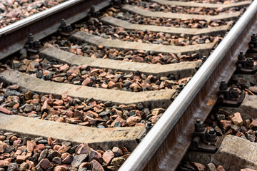 Railway with electric networks.