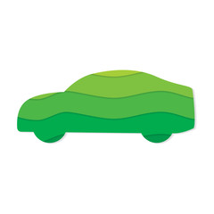 eco friendly car icon- vector illustration