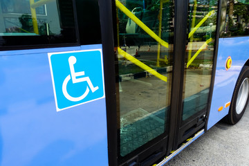 reserved seat label on-board bus for disabled people