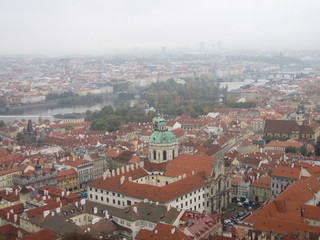 aerial view of prague