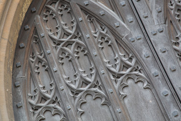 Wooden Door; Gloucester Cathedral; England