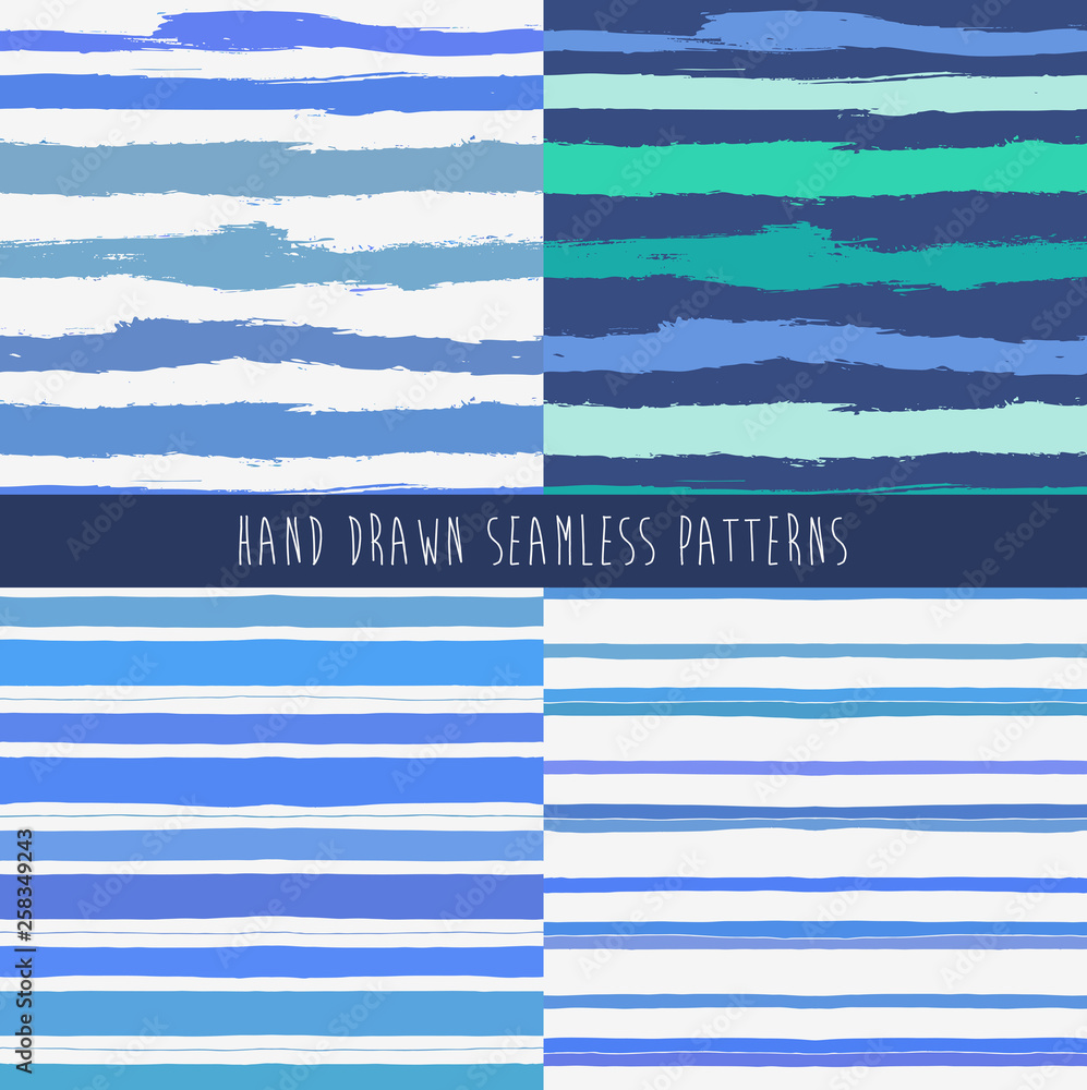 Poster set of abstract hand drawn patterns. vector illustration.