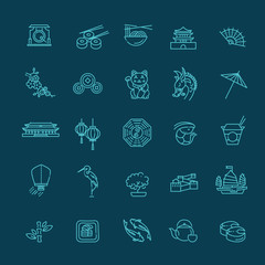 Japanese theme icon set