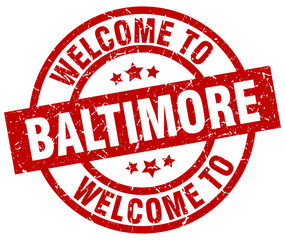 welcome to Baltimore red stamp