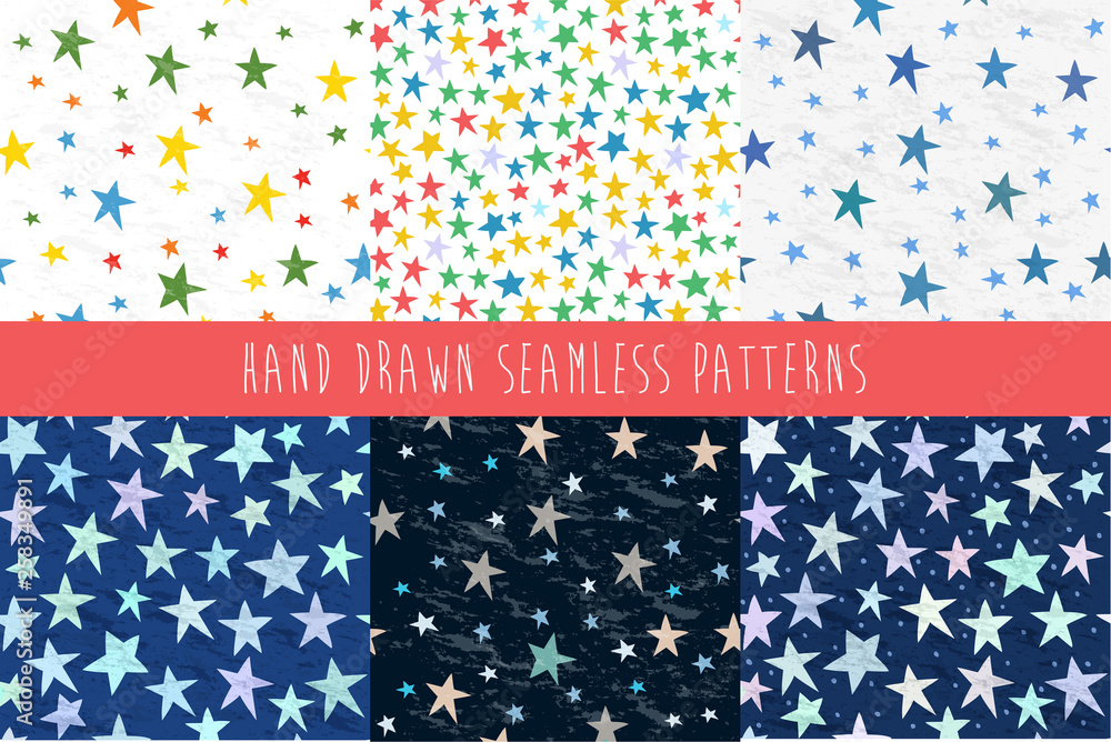 Poster set of abstract hand drawn patterns. vector illustration.