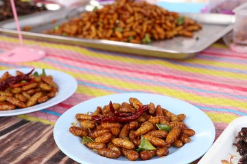 Fried insect at street food