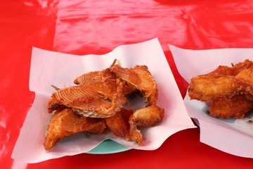 Fried fish at street food