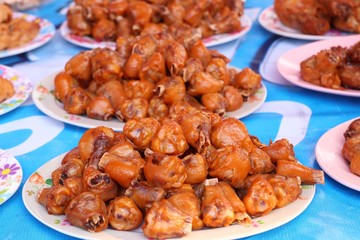 Tasty chicken at street food