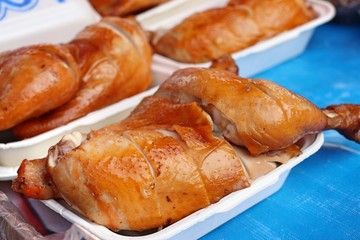 Tasty chicken at street food