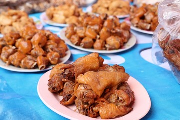 Tasty chicken at street food