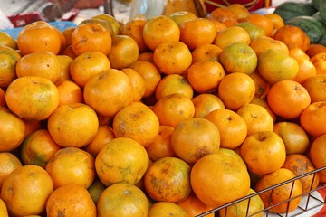 Orange fruit at street food