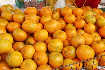 Orange fruit at street food