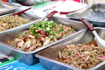Thai spicy minced meat salad