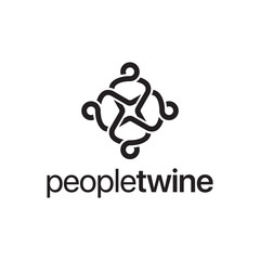 people teamwork community logo design concept