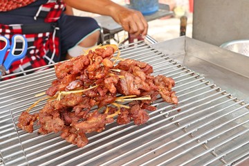 Fried pork at street food