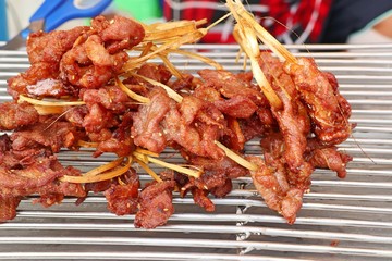 Fried pork at street food