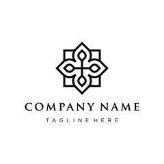 abstract flower logo concept