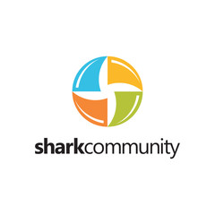 shark community logo concept