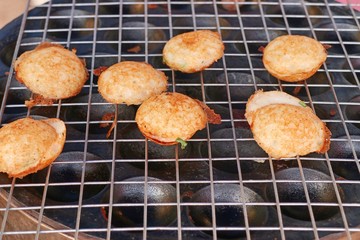 Coconut milk mix sugar and flour