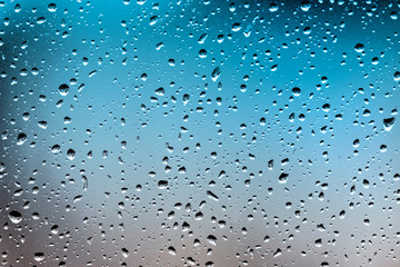 water drops on glass