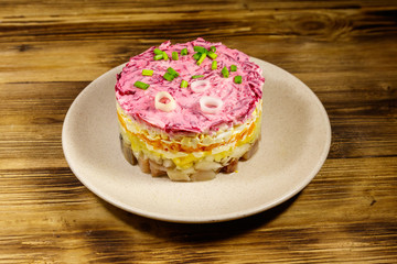 Traditional russian salad 