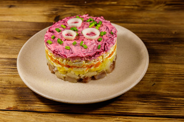 Traditional russian salad 