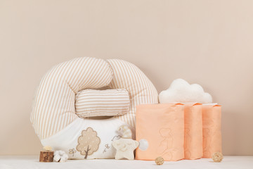 Nice and soft colorful pillow for a child, it's great for their sleeping image on white