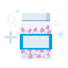 capsule drug in plastic pot