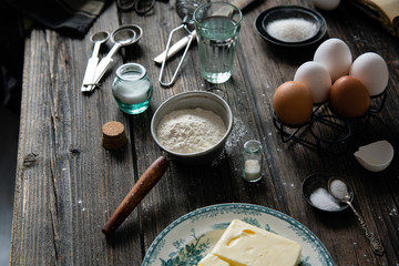 Process of cooking french dessert eclairs