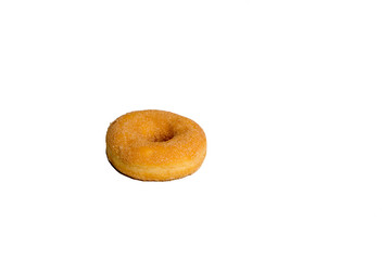 Sugar doughnut isolated on white background, no shadow
