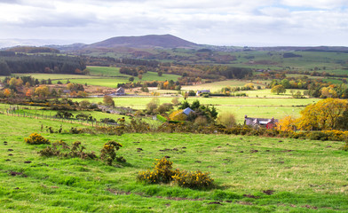 Rural farmland in Shropshire, England.