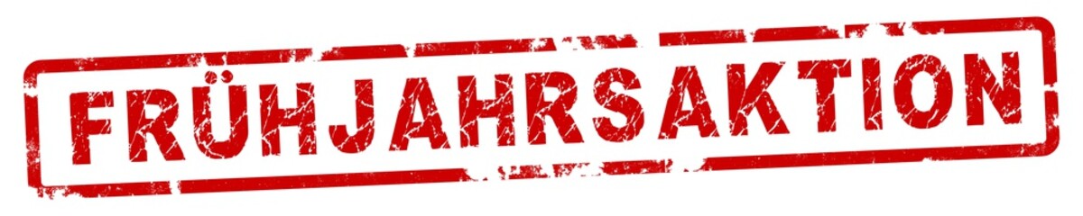 nlsb102 NewLongStampBanner nlsb - german text - Frühjahrsaktion: Stempel / einfach / rot / Vorlage - Seitenverhältnis 5:1 - 5zu1 xxl g7405