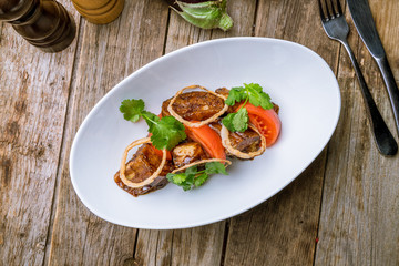 fried eggplant in sweet sour sauce