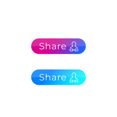 Share buttons for website, vector
