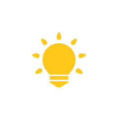 Shining light bulb icon, vector