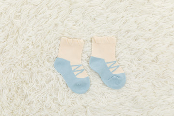 Baby socks isolated on white background