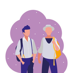 young boys students modeling