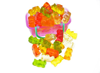 colorful candy on white background